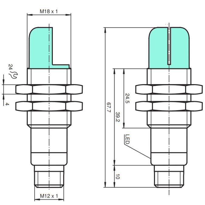 Ультразвуковий датчик Pepperl+Fuchs UB800-18GM40A-E5-V1