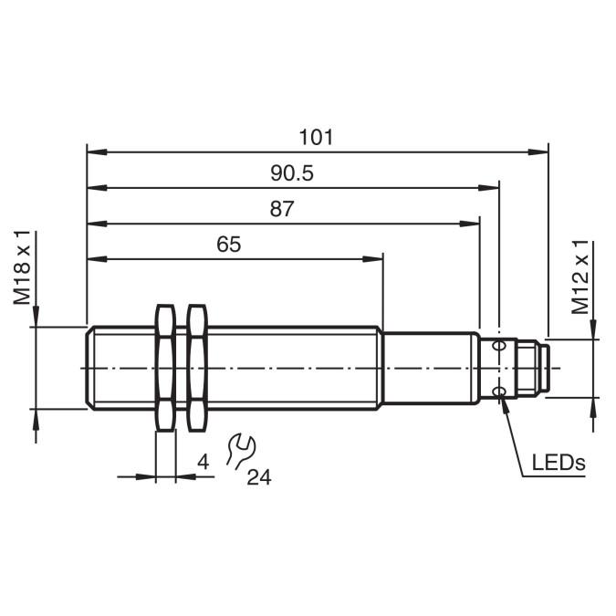 Ультразвуковий датчик Pepperl+Fuchs UCC1000-18GH90-E2-IO-V1