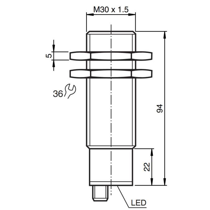 Ультразвуковий датчик Pepperl+Fuchs UB500-30GM-E5-V15