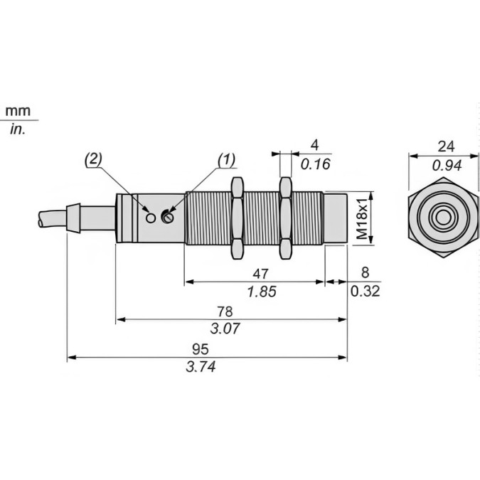 Ємнісний датчик Schneider Telemecanique XT218A1FAL2
