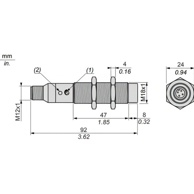 Ємнісний датчик Schneider Telemecanique XT218A1PCM12