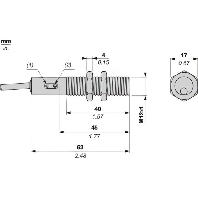 Ємнісний датчик Schneider Telemecanique XT512B1PAL2