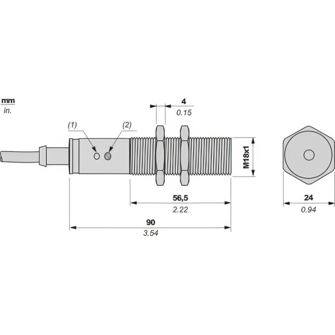 Ємнісний датчик Schneider Telemecanique XT518B1FBL2
