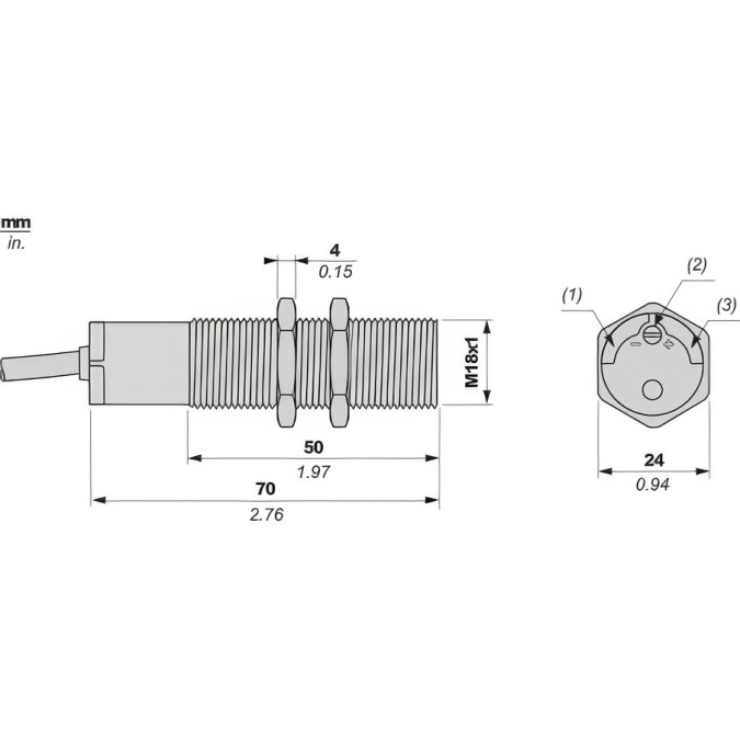 Ємнісний датчик Schneider Telemecanique XT518B1PCL2