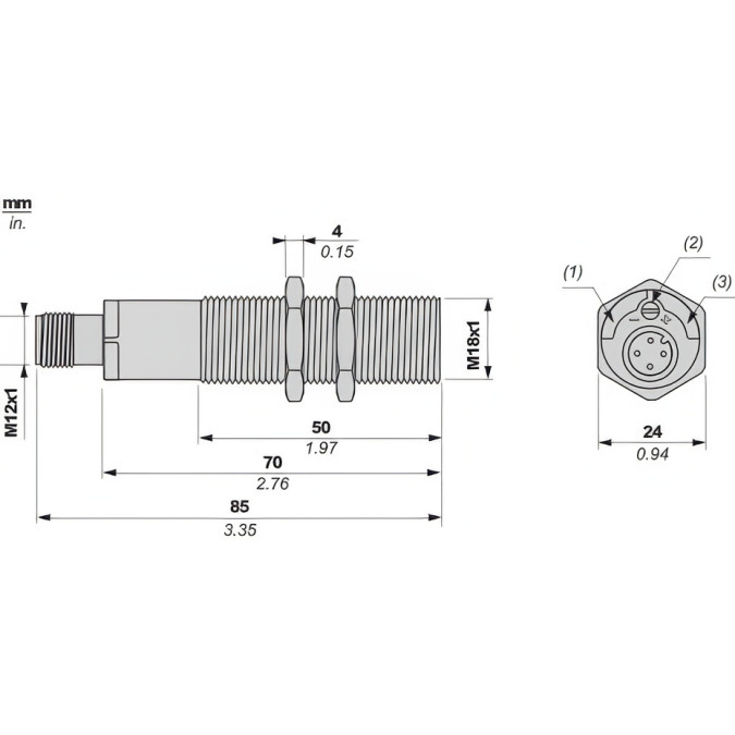 Ємнісний датчик Schneider Telemecanique XT518B1PCM12