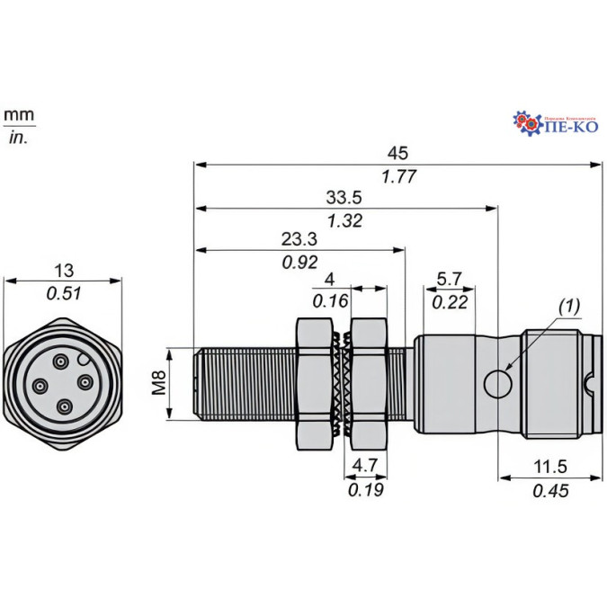 Індуктивний датчик Schneider XS4P08PA340D