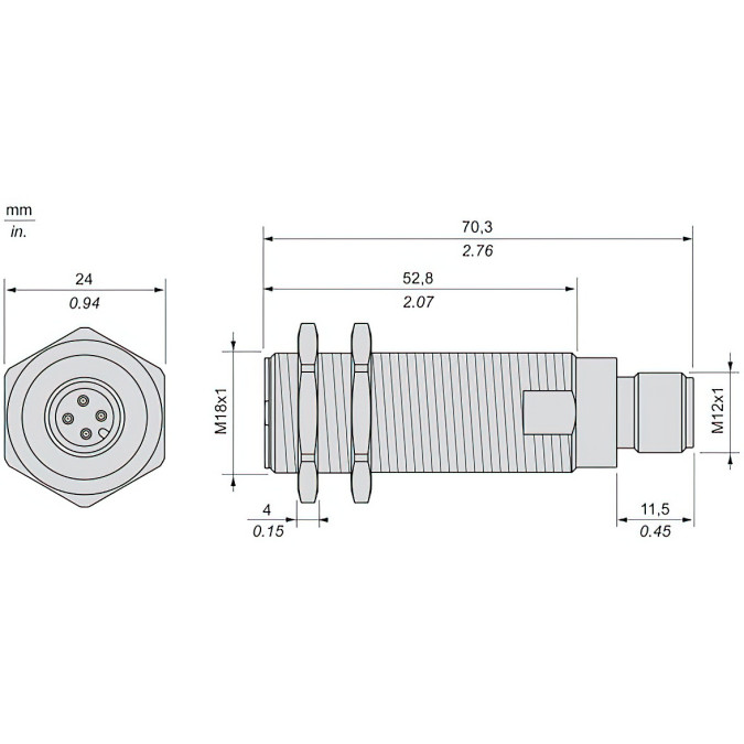Індуктивний датчик Schneider XS4P18PB370D