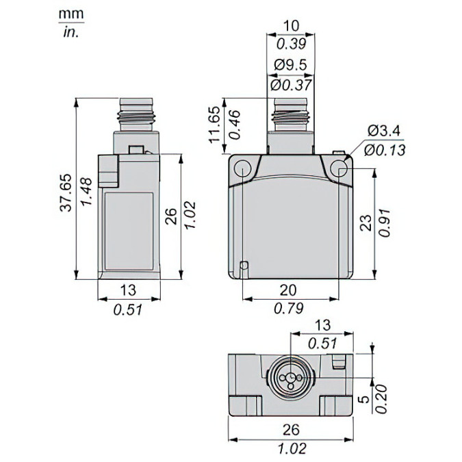 Індуктивний датчик Schneider XS7E1A1PBM8