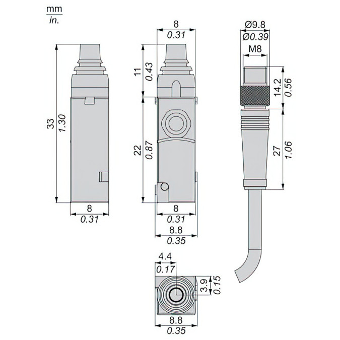 Індуктивний датчик Schneider XS7J1A1PBL01M8