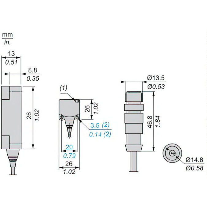 Індуктивний датчик Schneider XS8E1A1PAL01M12