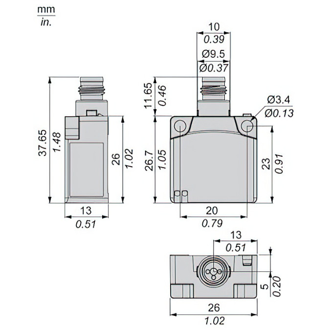 Індуктивний датчик Schneider XS8E1A1PBM8