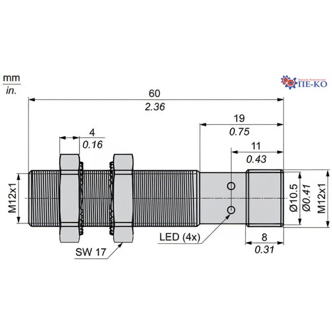 Індуктивний датчик Schneider XS912R1PAM12