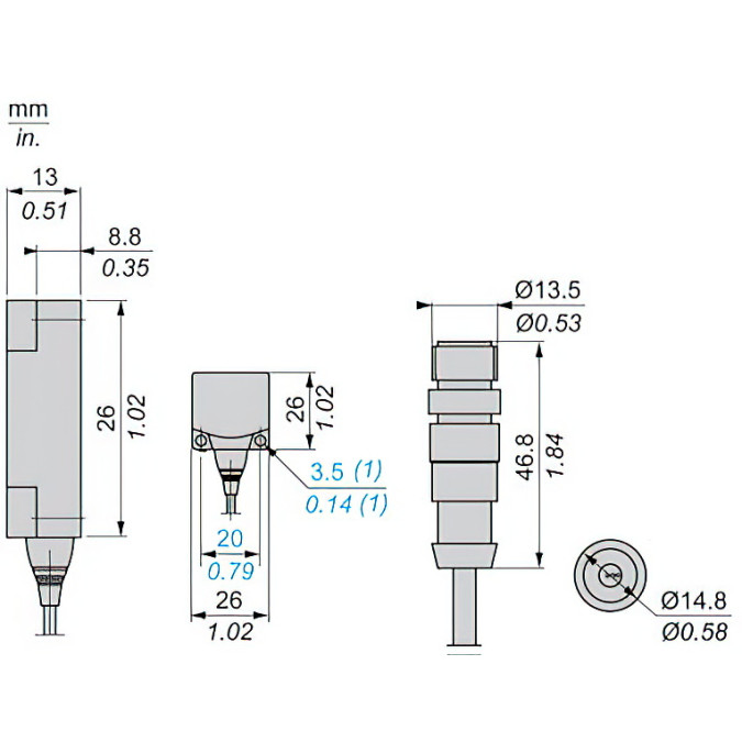 Індуктивний датчик Schneider XS9E111A1L01M12