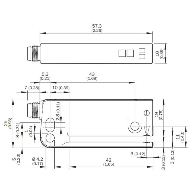 Щілинний датчик етикеток Schneider XUVE04M3PSNM8