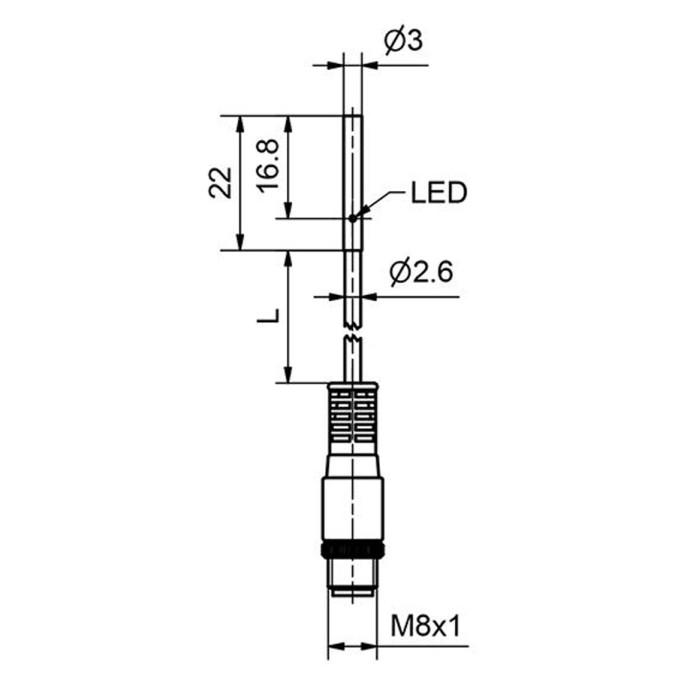Індуктивний датчик Sensopart IDT 3-S-B2-PSL-KM3