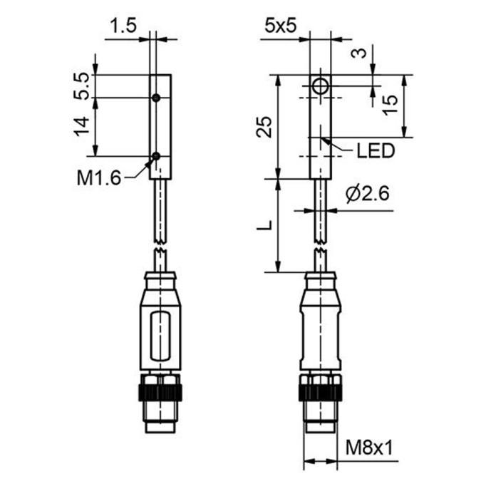 Індуктивний датчик Sensopart IKT 5-S-B2-PSL-KM3