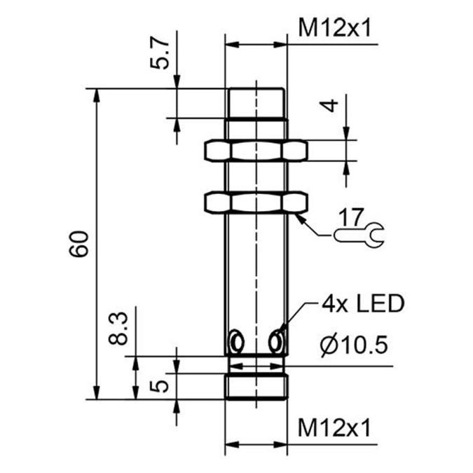 Індуктивний датчик Sensopart IMT 12-S-NB2-PSL-L4M