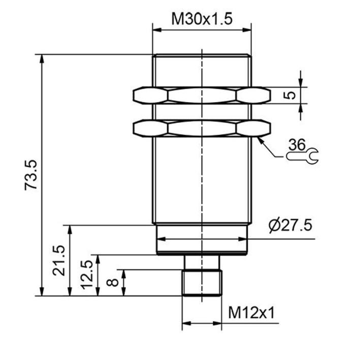 Індуктивний датчик Sensopart IMT 30-A-QB3-PS-L4M