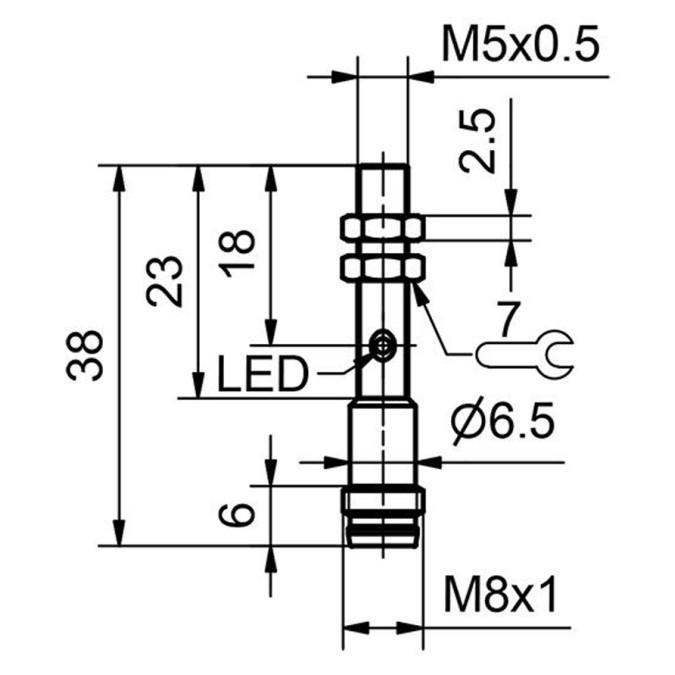 Індуктивний датчик Sensopart IMT 5-S-B2-PSL-M3M