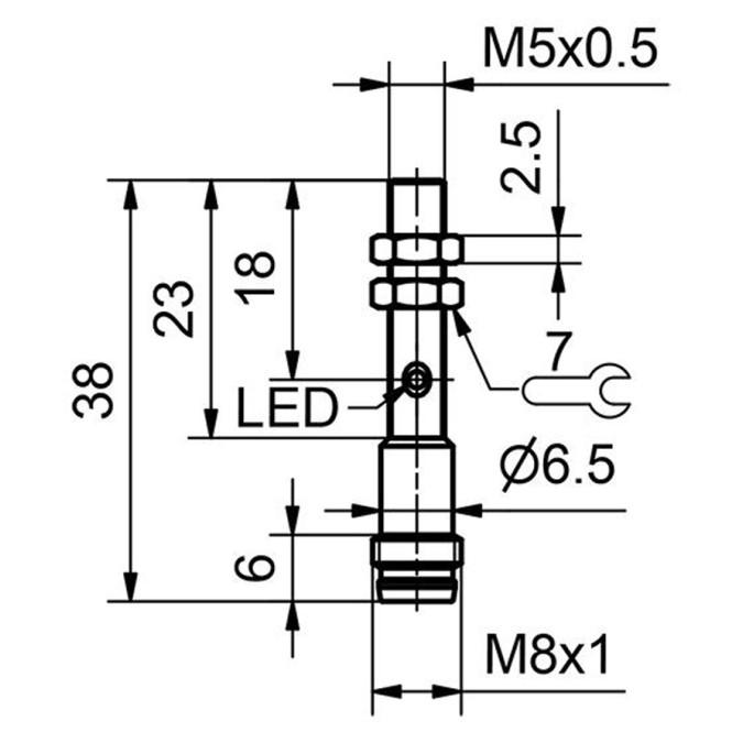 Індуктивний датчик Sensopart IMT 5-S-QB3-PSL-M3M