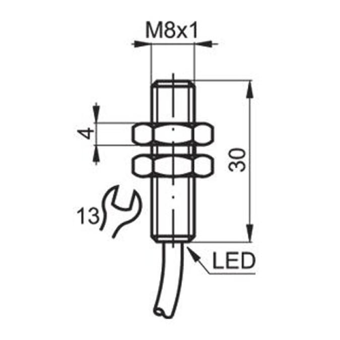 Індуктивний датчик Sensopart IMT 8-1B5-NS-K3