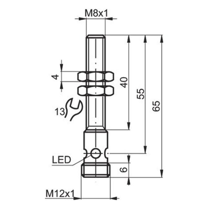 Індуктивний датчик Sensopart IMT 8-1B5-NS-L4
