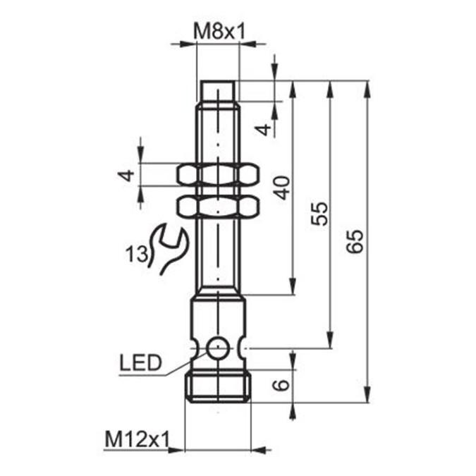 Індуктивний датчик Sensopart IMT 8-2N-NS-L4
