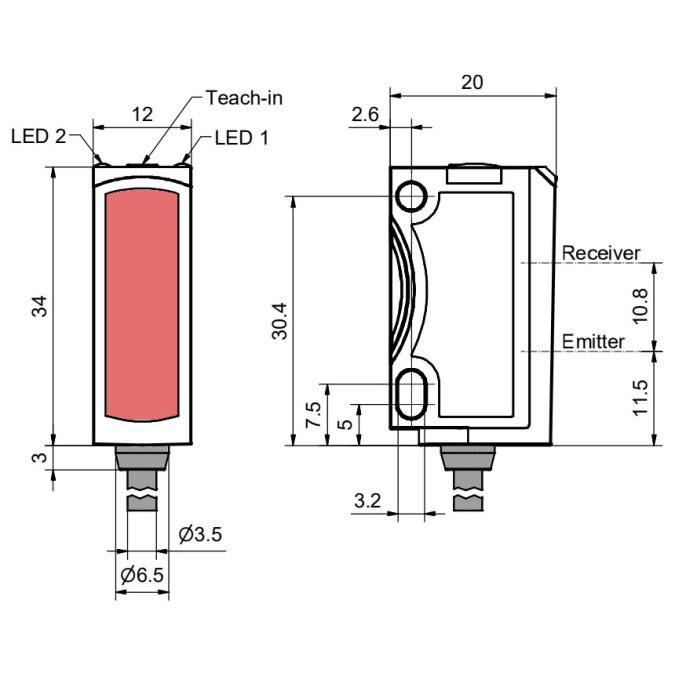 Оптичний датчик Sensopart FR 25-R-PS-KL4