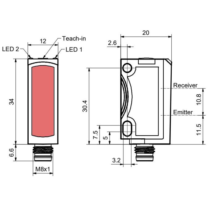 Оптичний датчик Sensopart FS 25-R-L-M4M