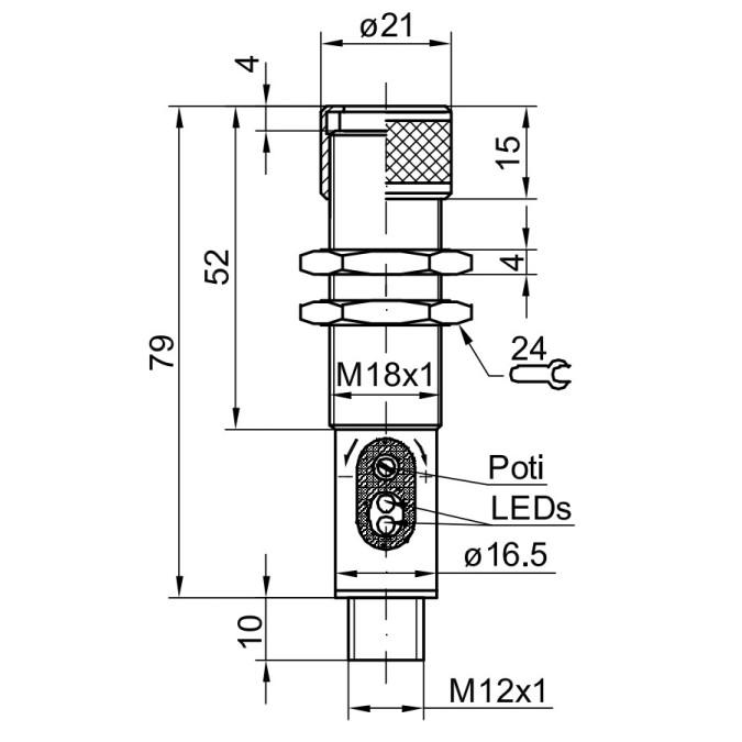 Оптоволоконний датчик Sensopart FMS 18-34 UL4-52