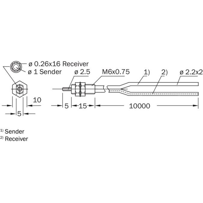 Оптоволоконний кабель SICK LL3-DB01-10