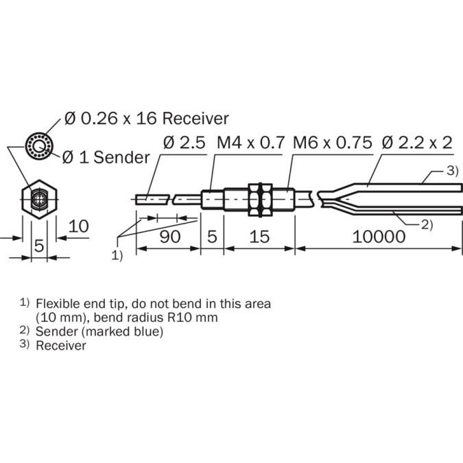 Оптоволоконний кабель SICK LL3-DB02-10