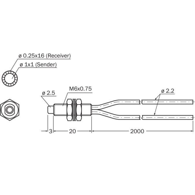 Оптоволоконний кабель SICK LL3-DB03
