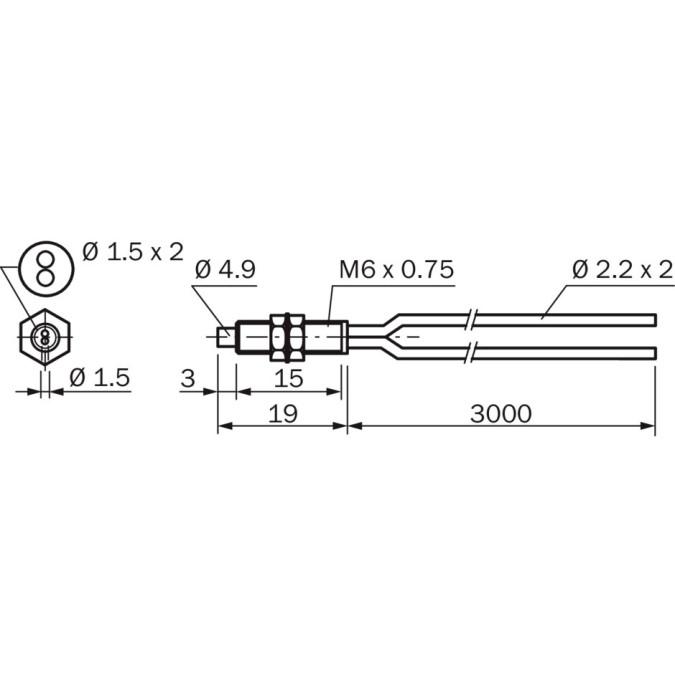 Оптоволоконний кабель SICK LL3-DH01-03