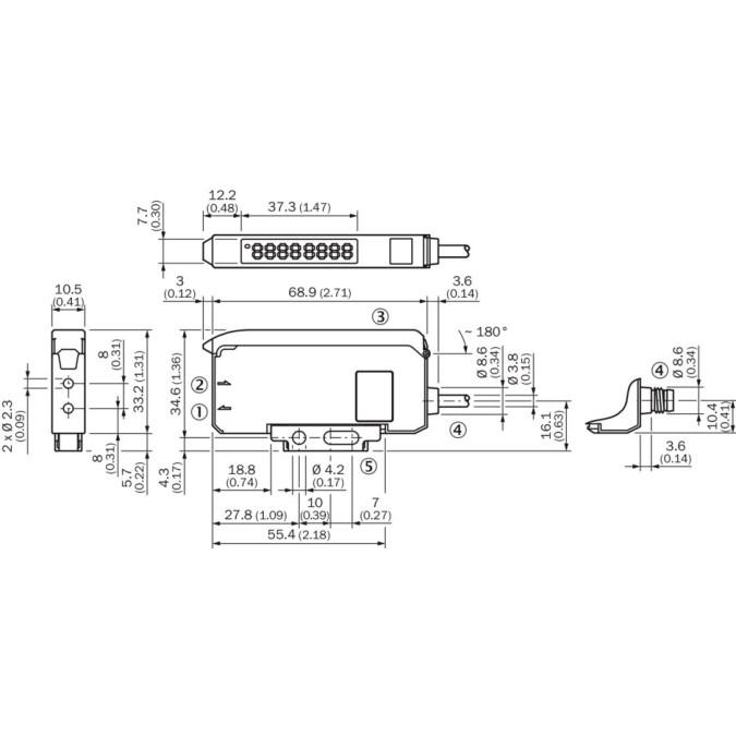 Оптоволоконний датчик SICK WLL180T-P432S06
