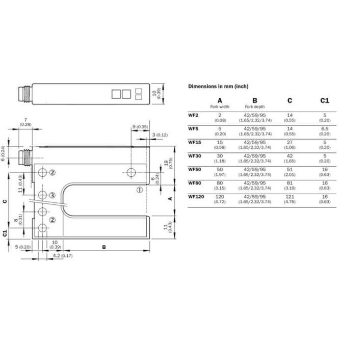 Щілинний датчик SICK WF50-40B410