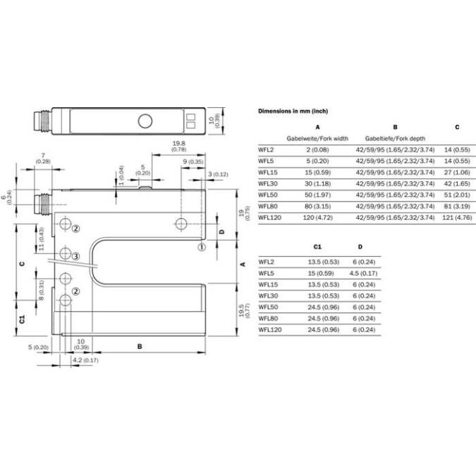 Щілинний датчик SICK WFL2-40B41CA00