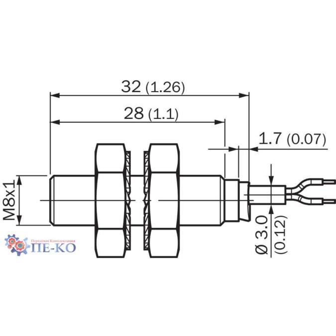 Індуктивний датчик SICK IMB08-02BPSVU5KS12