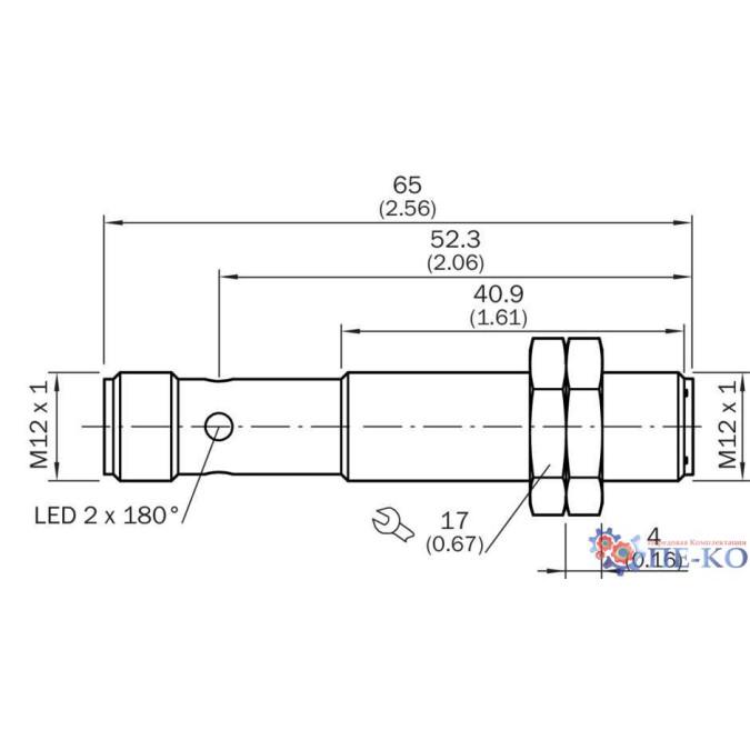 Безконтактний датчик безпеки IME2S12-04B4DC0