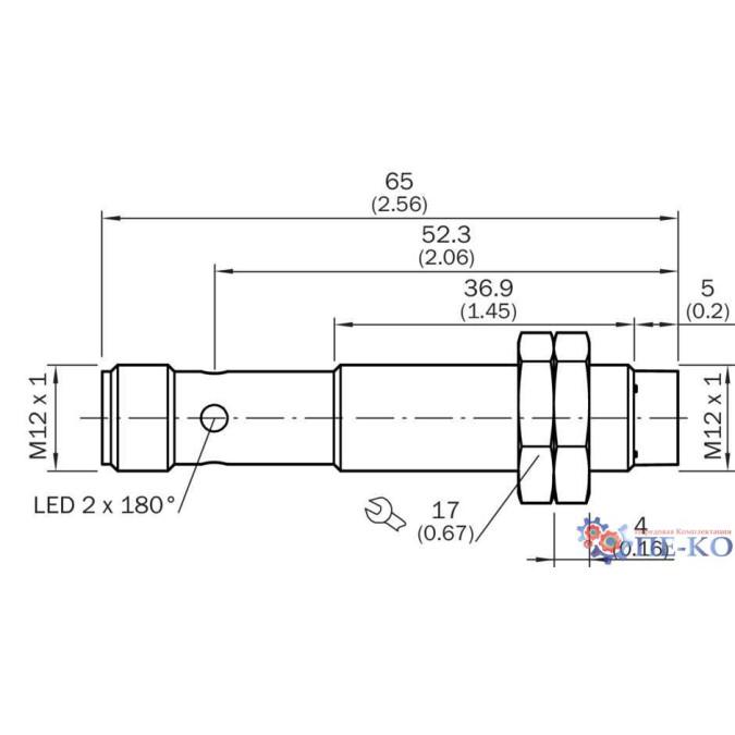 Безконтактний датчик безпеки IME2S12-08N4DC0