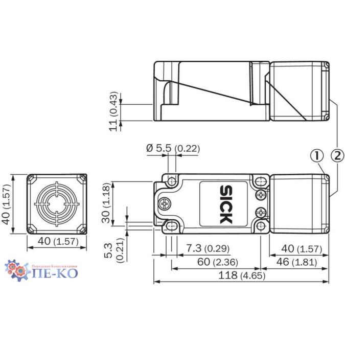 Індуктивний датчик SICK IQ40-40NDOKK0S