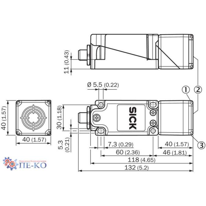 Індуктивний датчик SICK IQ40-40NPSKC0S