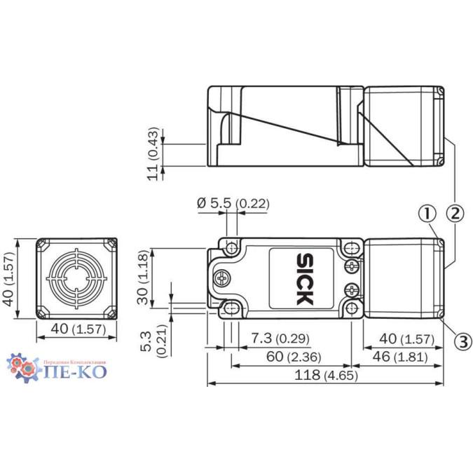 Індуктивний датчик SICK IQ40-40NPSKK0S