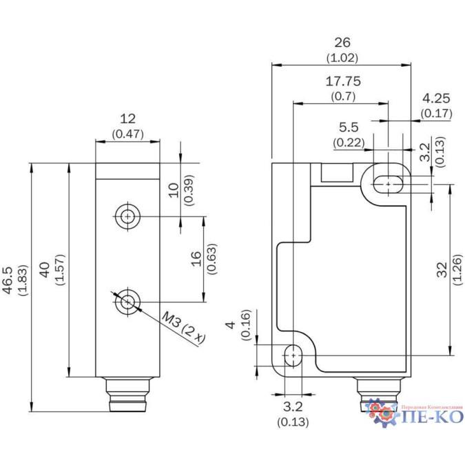 Безконтактний датчик безпеки IQB2S12-04B4DT0