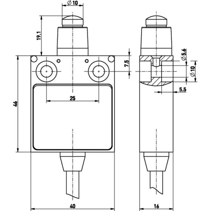 Кінцевий вимикач Steute E 12 W 2m