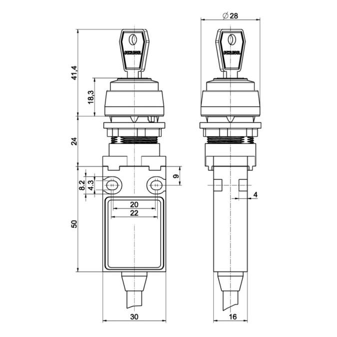 Командний пристрій Steute Ex 14 RSSA 14 1O/1S 1m