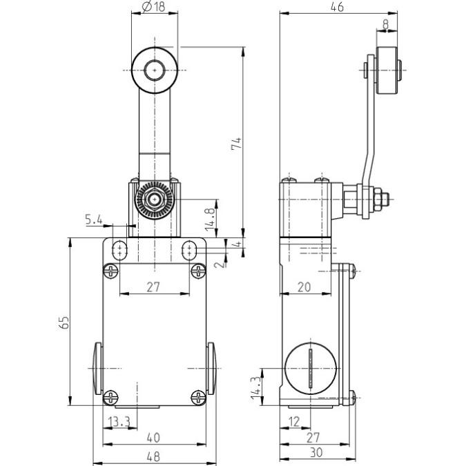 Кінцевий вимикач Steute ES 41 DL 1O/1S +180°C Extreme