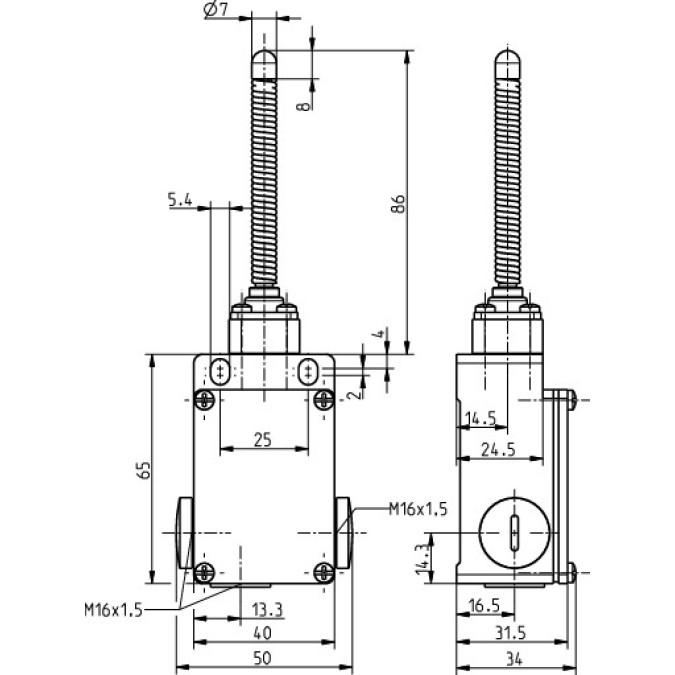 Кінцевий вимикач Steute ES 411 TF 1O/1S