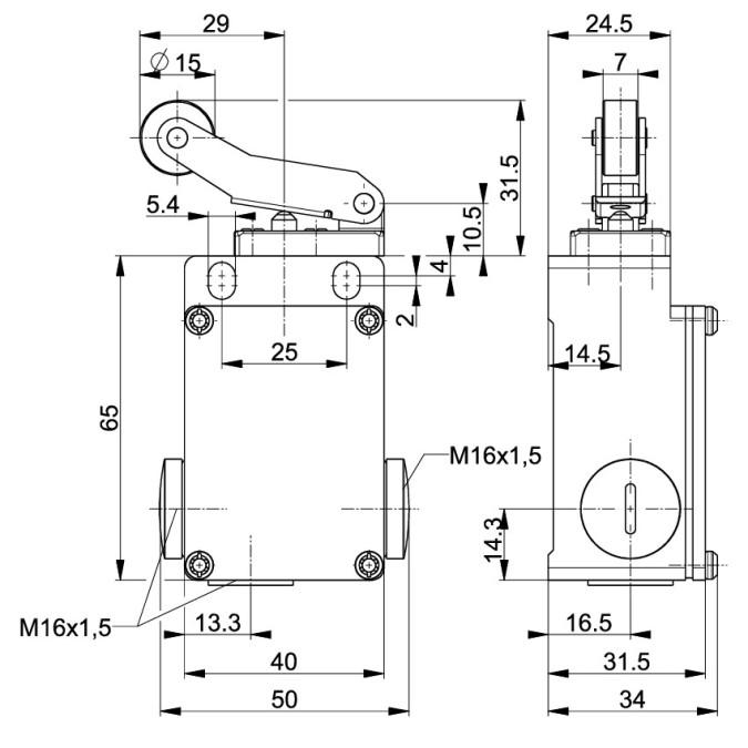 Кінцевий вимикач Steute EM 411 HL 1O/1S
