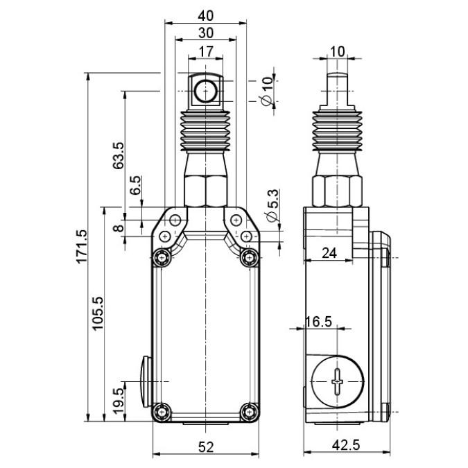 Тросовий вимикач Steute ZS 71 2O W, 200N